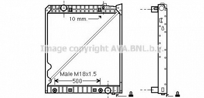 AVA QUALITY COOLING mea2193 -  Радиатор, охлаждение двигателя